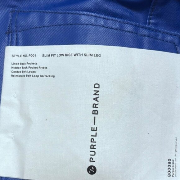 NWT purple brand blue patent skinny jeans - Picture 5 of 8